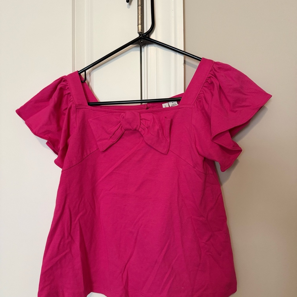 Janie and Jack Fuchsia Blouse with Bow Accent
